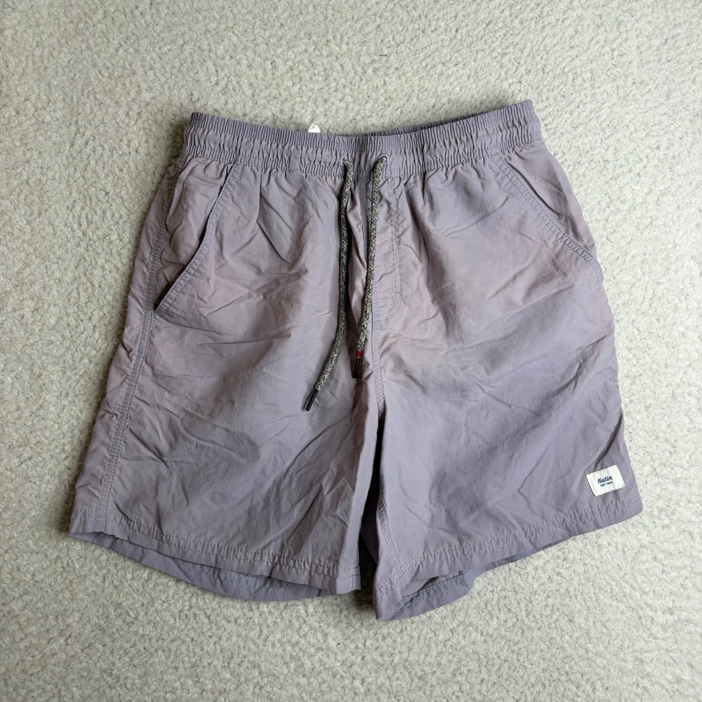 Katin Mens Nylon  Shorts Lavender Purple Mesh Lined Size Small